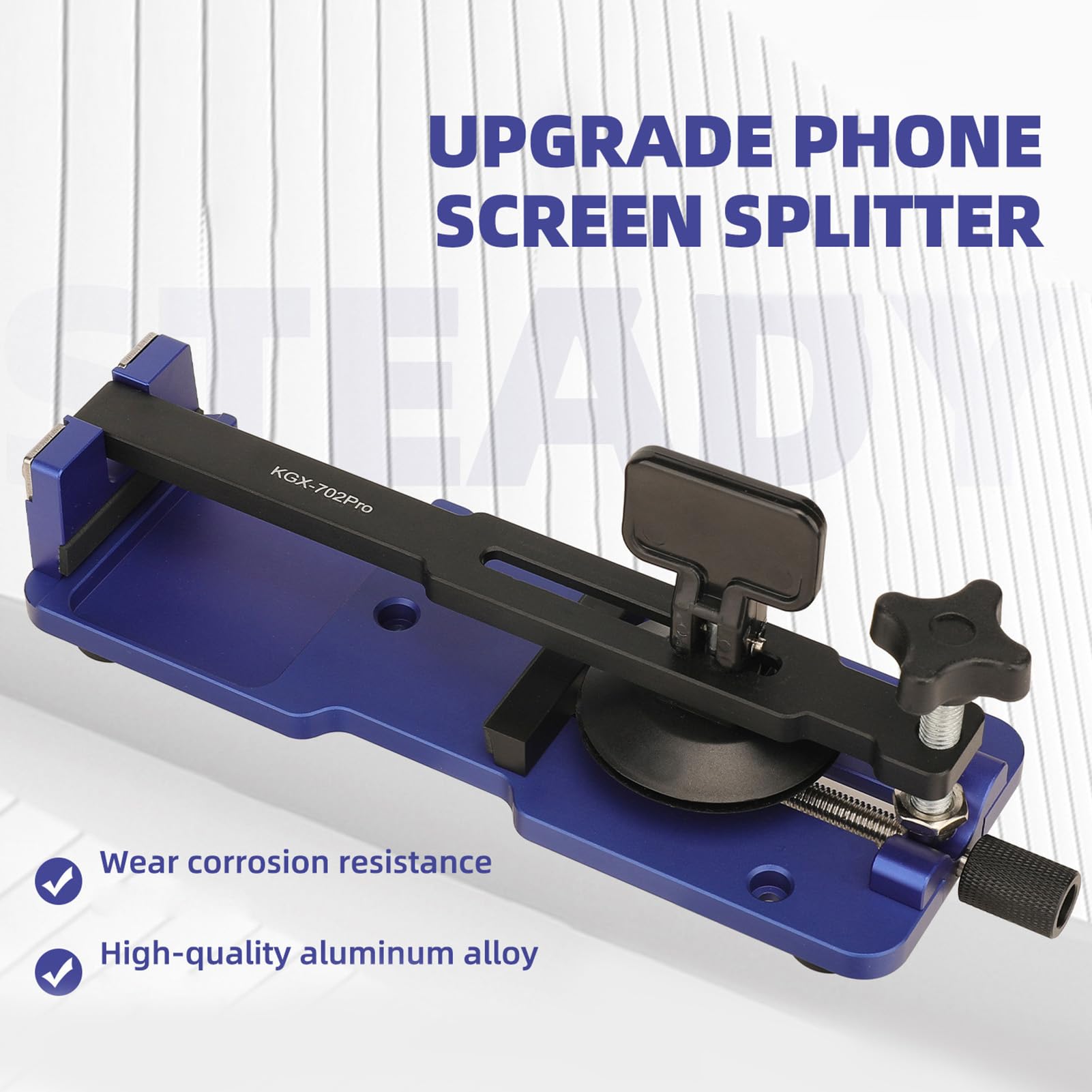 Jectse Apri Separatore Schermo Telefono, Morsetto con Ventosa, Riparazione Rimozione Display LCD per Telefoni Cellulari, Tablet Fino a 17 Cm di Larghezza, Protezione Morbida in
