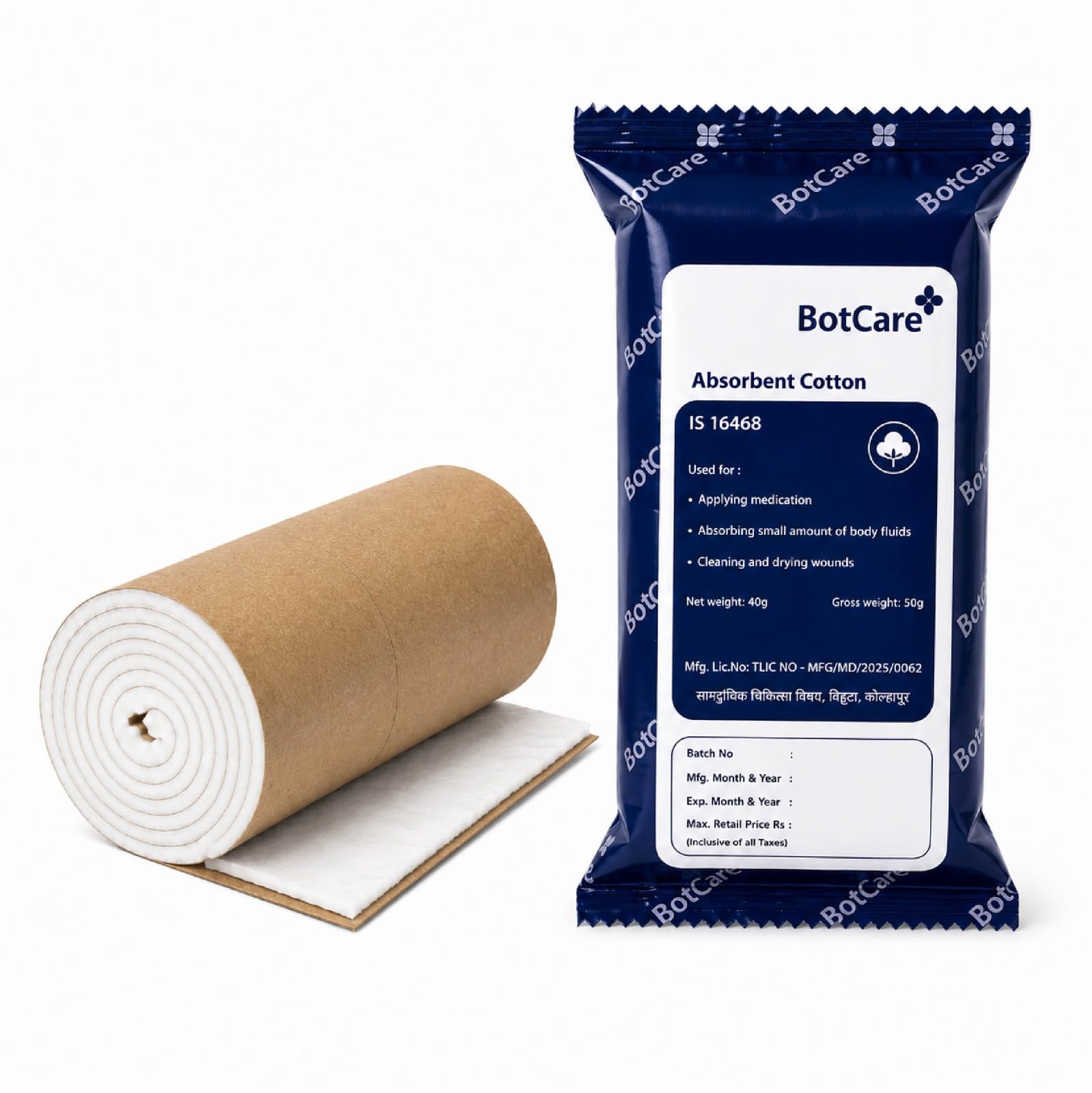 Absorbent Cotton Wool IP, Soft & Highly Absorbent Medical Cotton for First Aid, Wound Dressing & Healthcare | 15 g / 40 g / 50 g / 75 g / 145 g / 300 g / 400 g / 500 g-image-26
