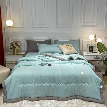 Summer Duvet 150x200/180x200cm,Lightweight Breathable Summer Comforter Double/Single Cooler Comforter Luxury All Season Quilted Duvet Soft Cooling Blanket for Bed Sofa CouchG,150x200cm