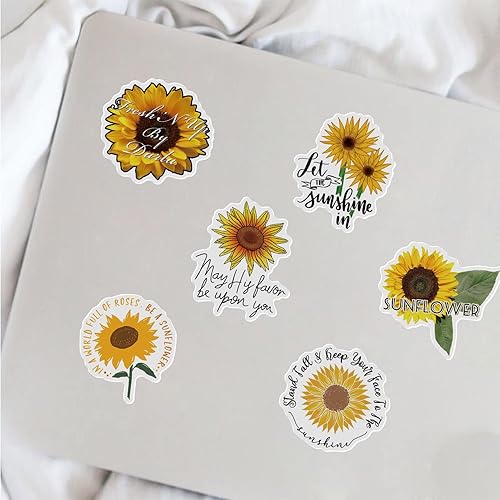 Miniatura 5 de 50 calcomanías de flores para niños calcomanías para botellas de agua lindo vinilo impermeable para teléfono patineta computadora laptop paquetes de