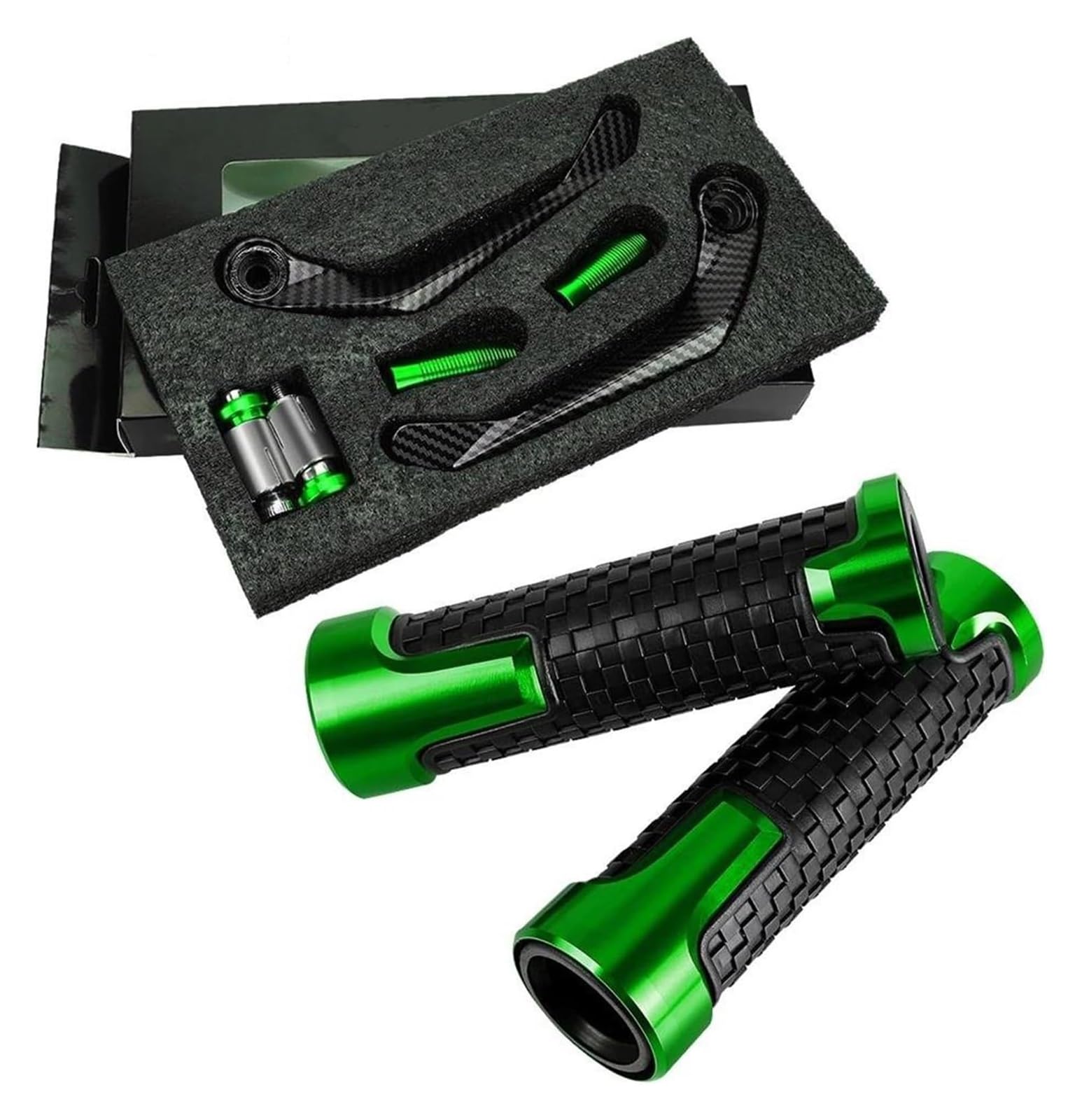Puños Manillar para Yamaha YZFR1 R1M R1S 2006-2015 Protector De Manillar Motocicleta Freno Embrague Palanca Guardamanos Accesorios(Green C)