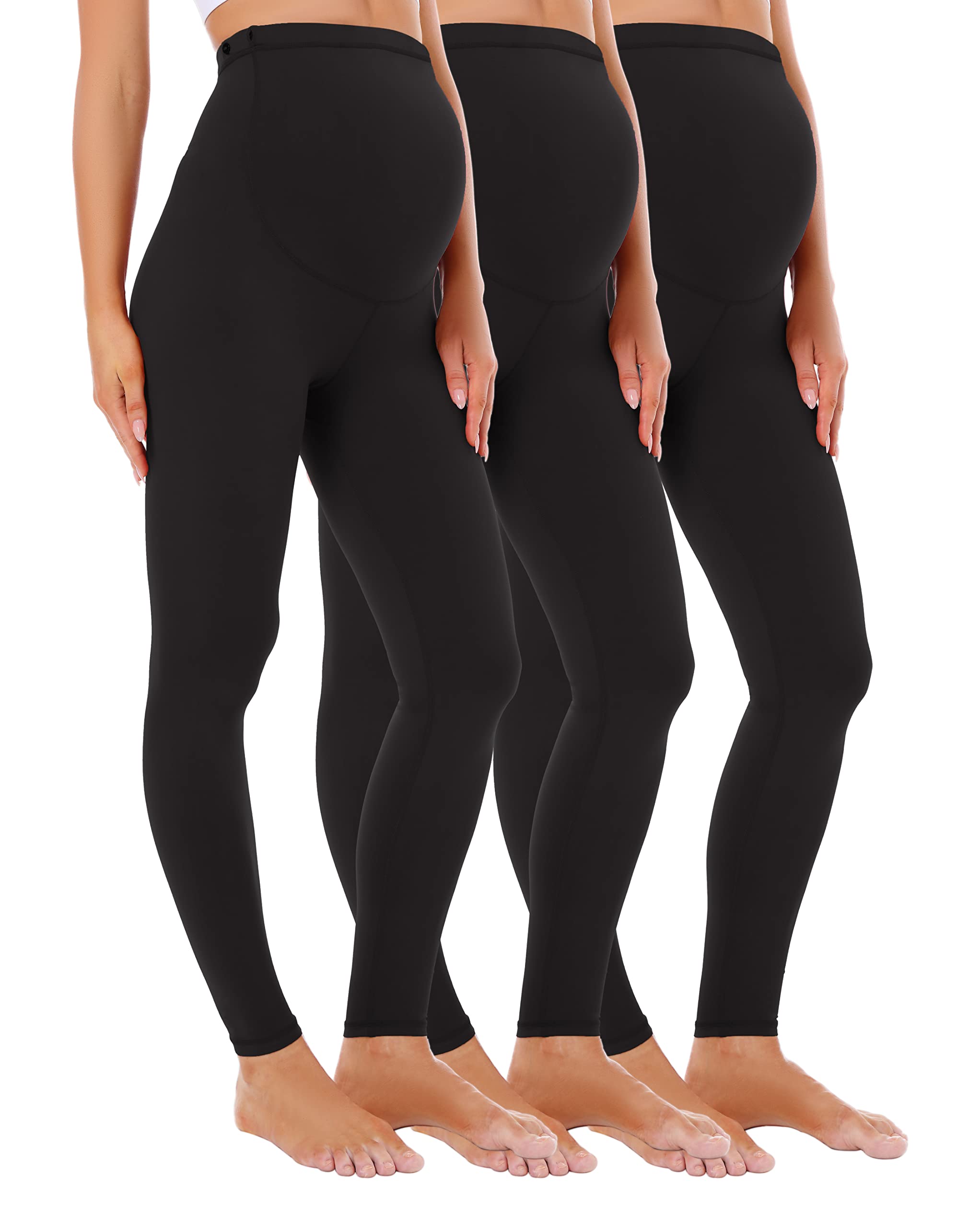 Foucome Leggings Premaman Lunghi Fino alle Caviglie, in Cotone Molto Confortevole
