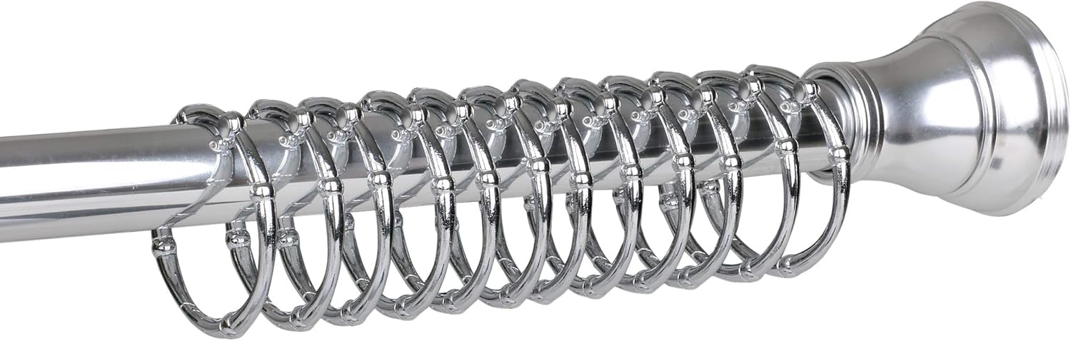 Utopia Alley HK4SS Vivtoria Never Rust Rustproof Zinc Shower Curtain Rings for Bathroom Shower Rods Curtains; Chrome - Set of 12