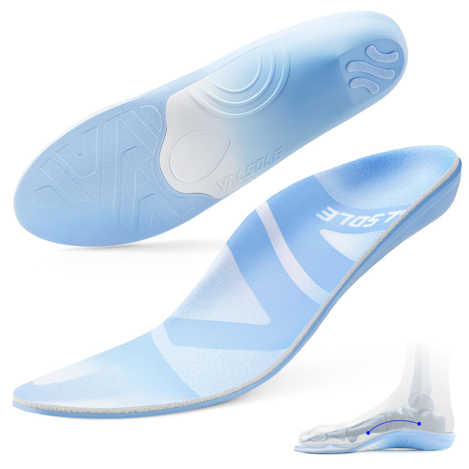 VALSOLE Plantar Fasciitis Relief Insoles