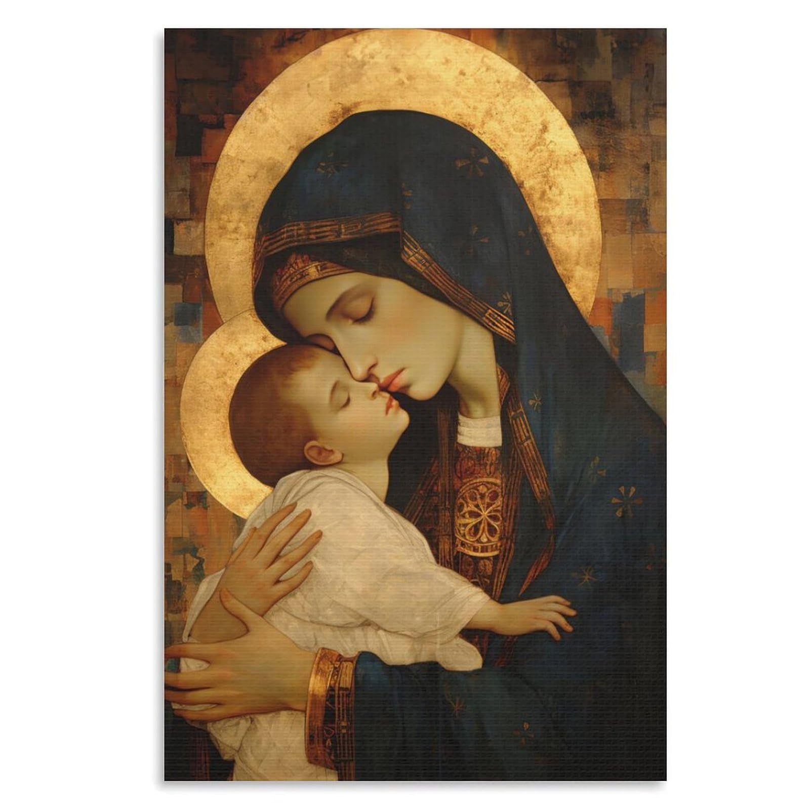 KERAXL Virgin Mary Poster The Marias Picture Virgen De Guadalupe Traditional Catholic Icon Canvas Prints, Madonna Modern Christian Art Home Decor