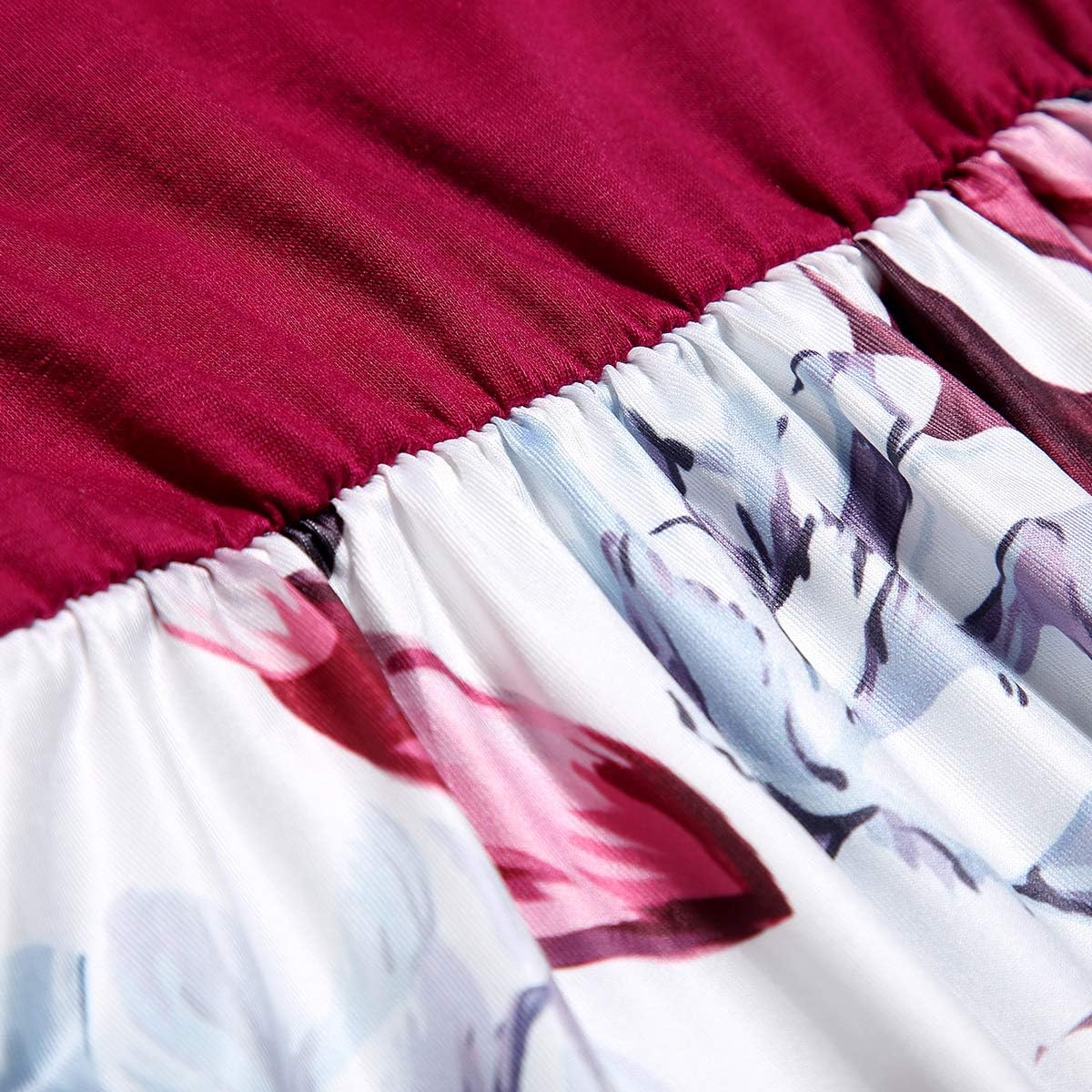 Mommy and Me Dresses Casual Floral Family Outfits Summer Matching Maxi Dress - Image 2