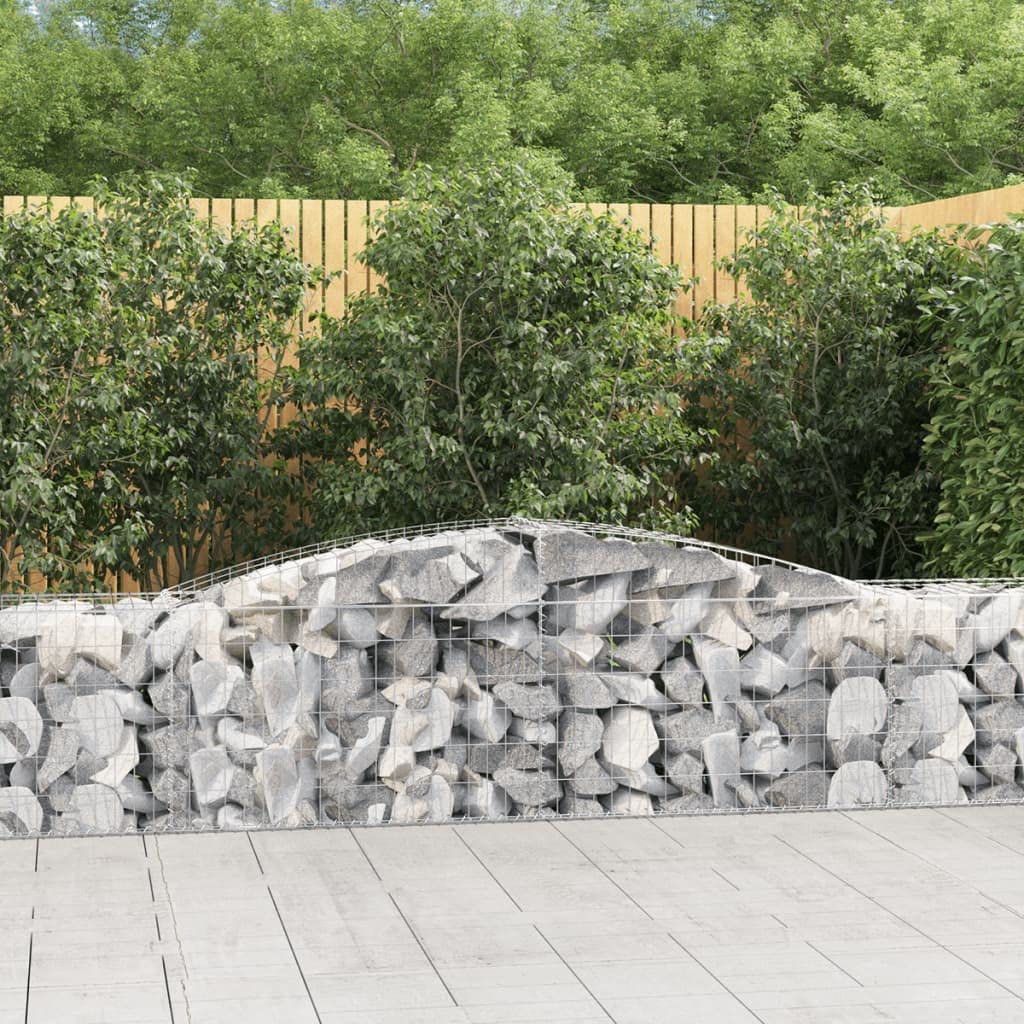 Délimitation de terrasse en gabion galvanisé avec crochets