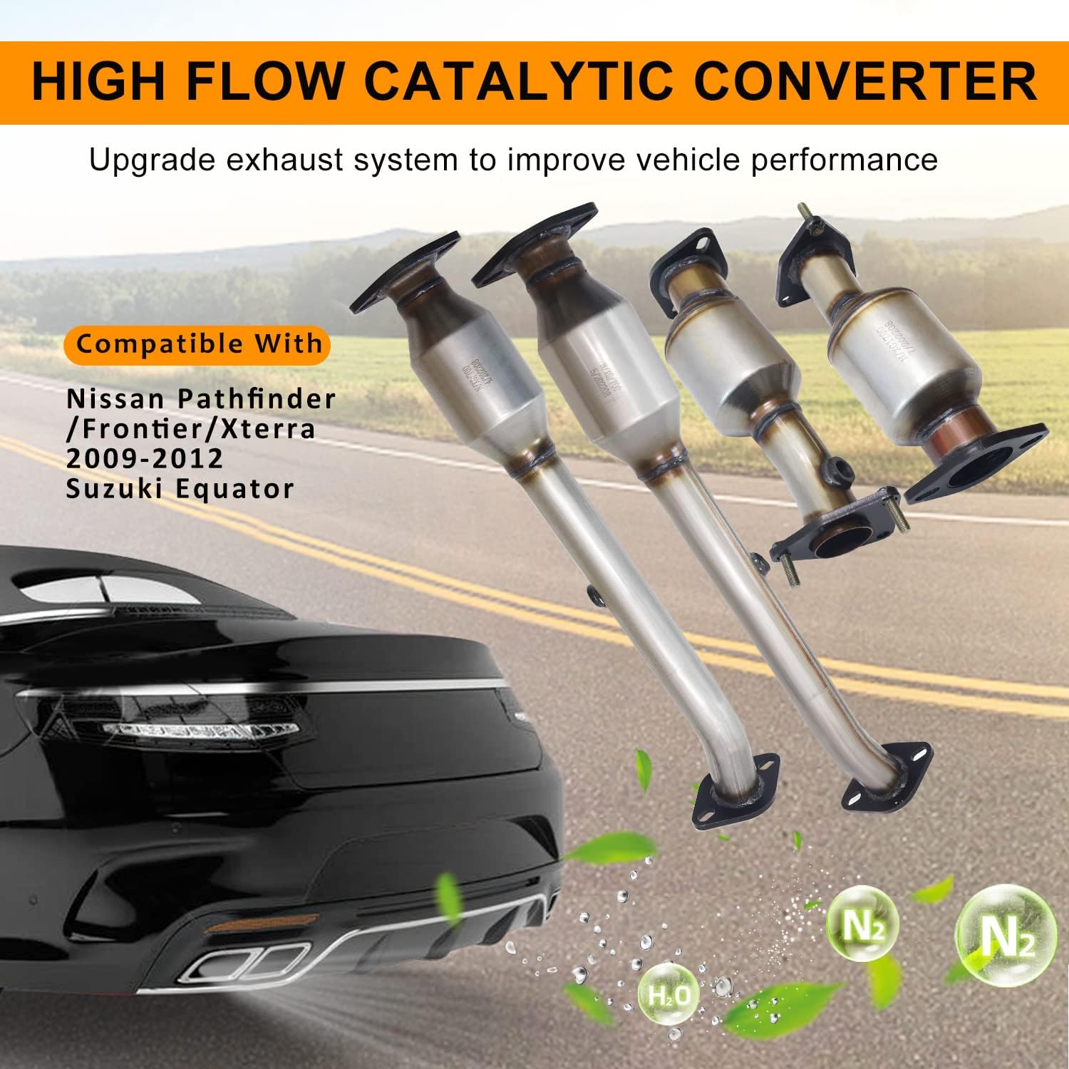 4.0L OEM Quality High Flow Catalytic Converter for 2005-2014 Nissan Frontier/Xterra,2005-2010 Pathfinder,2012 NV2500/NV3500,2012-2016 NV1500,2009-2012 Suzuki Equator(EPA Compliant)