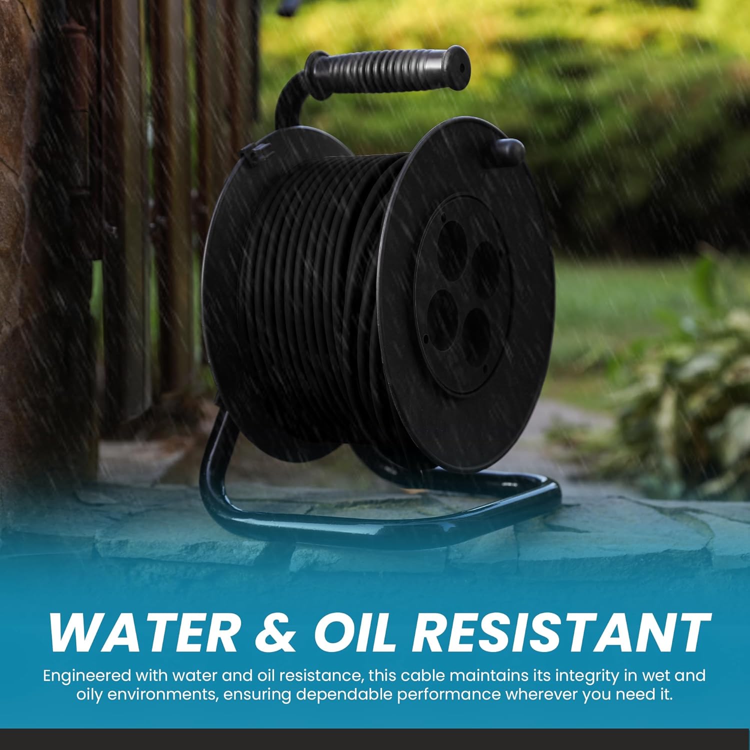 IronBox Electric - 12/5 Bulk Cable - SOOW Jacket - 12 Gauge,5 Wire - Rated for 600V,25A - Water & Oil Resistant Cable for Indoor/Outdoor Use - Ideal for Generators, Circuits & Data Centers (25 feet)