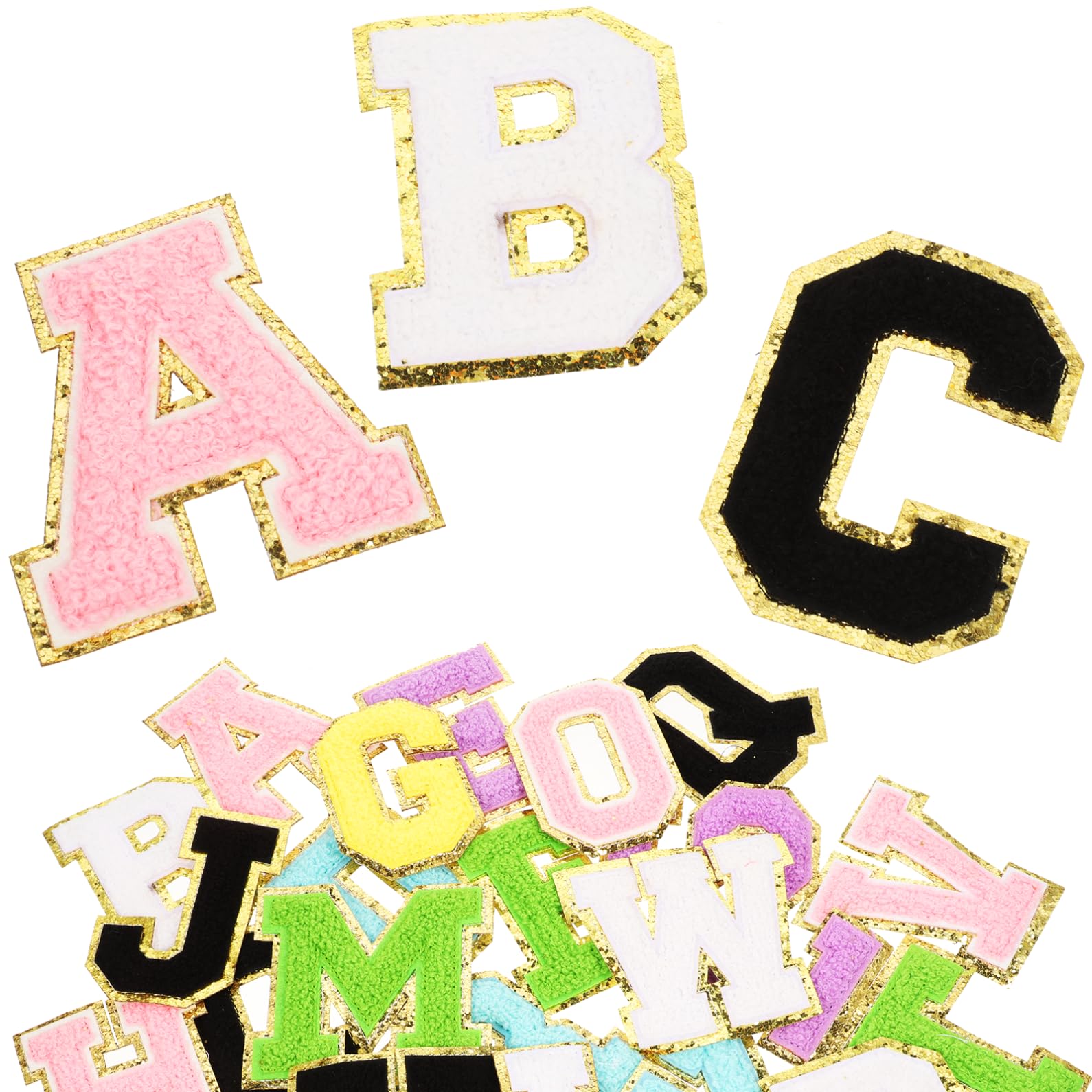 Operitacx 78pezzi Toppe Termoadesive Per Abbigliamento Patch Autoadesive Per Personalizzazione Jeans Borse e Accessori