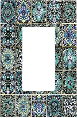 Miniatura 124 de Arte abstracto de mármol de acuarela de 1 cuadrilla, cubierta decorativa de pared de palanca única, placa de interruptor eléctrico para sala de Arte