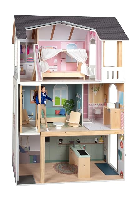Foto 4 de 8 de Small Foot Casa de muñecas Villa de Ensueño XL, 3 Pisos, muñecas de hasta 30 cm, Escala 1:6, Madera, 12730