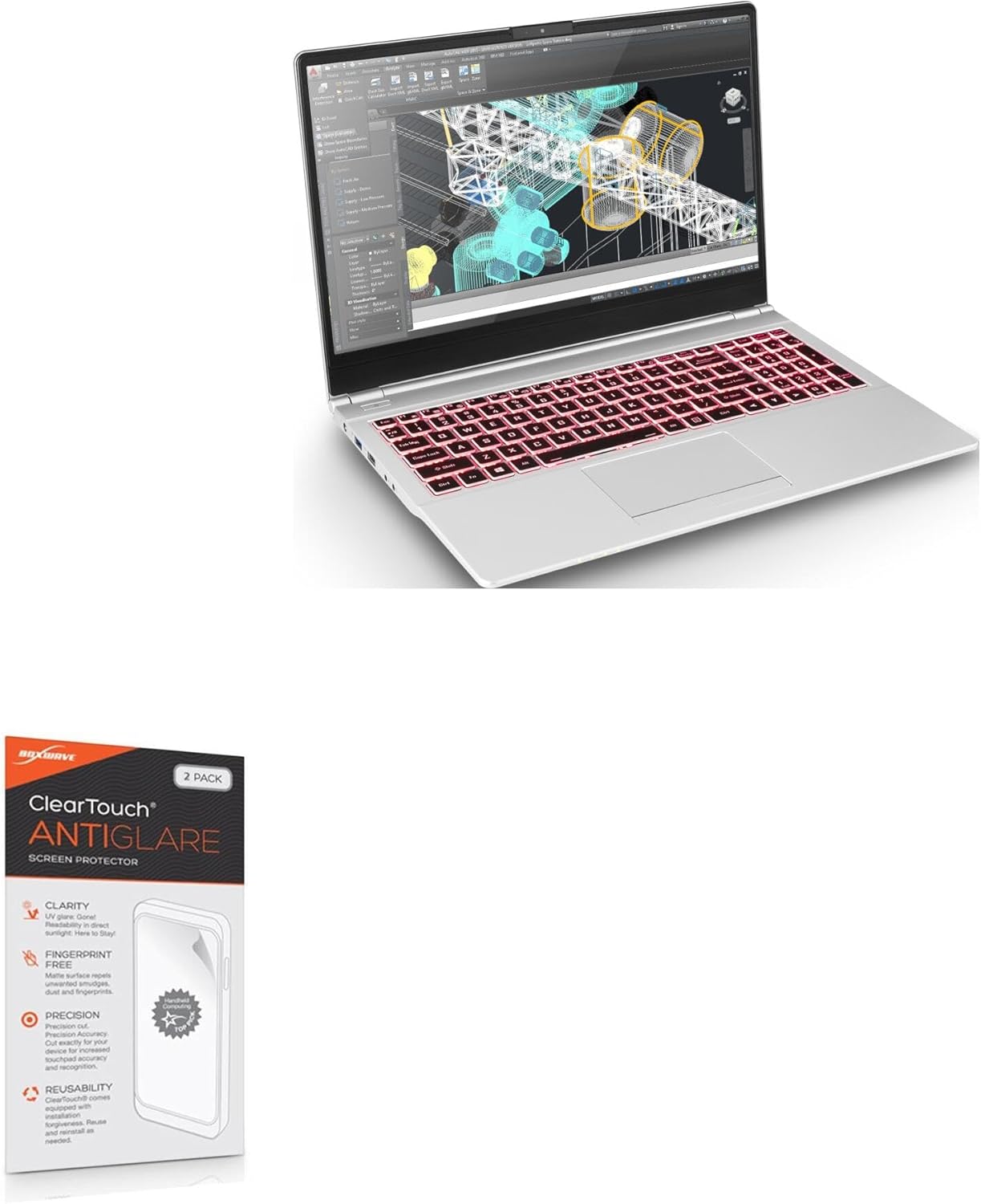 BoxWave Screen Protector Compatible with Sager NP3156 - ClearTouch Anti-Glare (2-Pack), Anti-Fingerprint Matte Film Skin