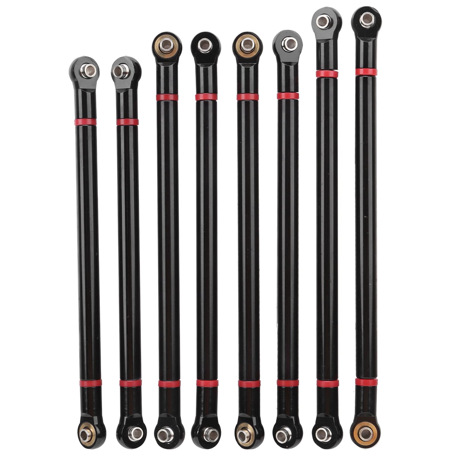 Asixxsix Tiranti di Collegamento RC, Telaio in Lega di Alluminio con Passo da 313 mm, Barra di Collegamento Superiore e Inferiore per Auto cingolate RC Axial SCX10 in Scala 1/10, 8 Pezzi