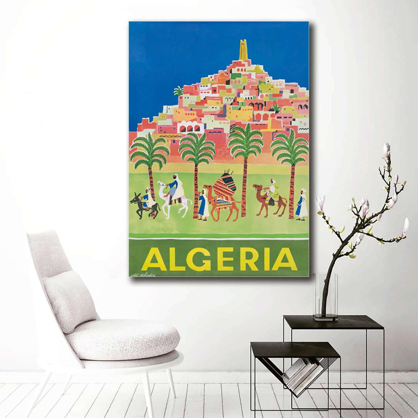Amazon.com: LUCKLYDOUDOU Poster Wall Art Print Algeria Travel