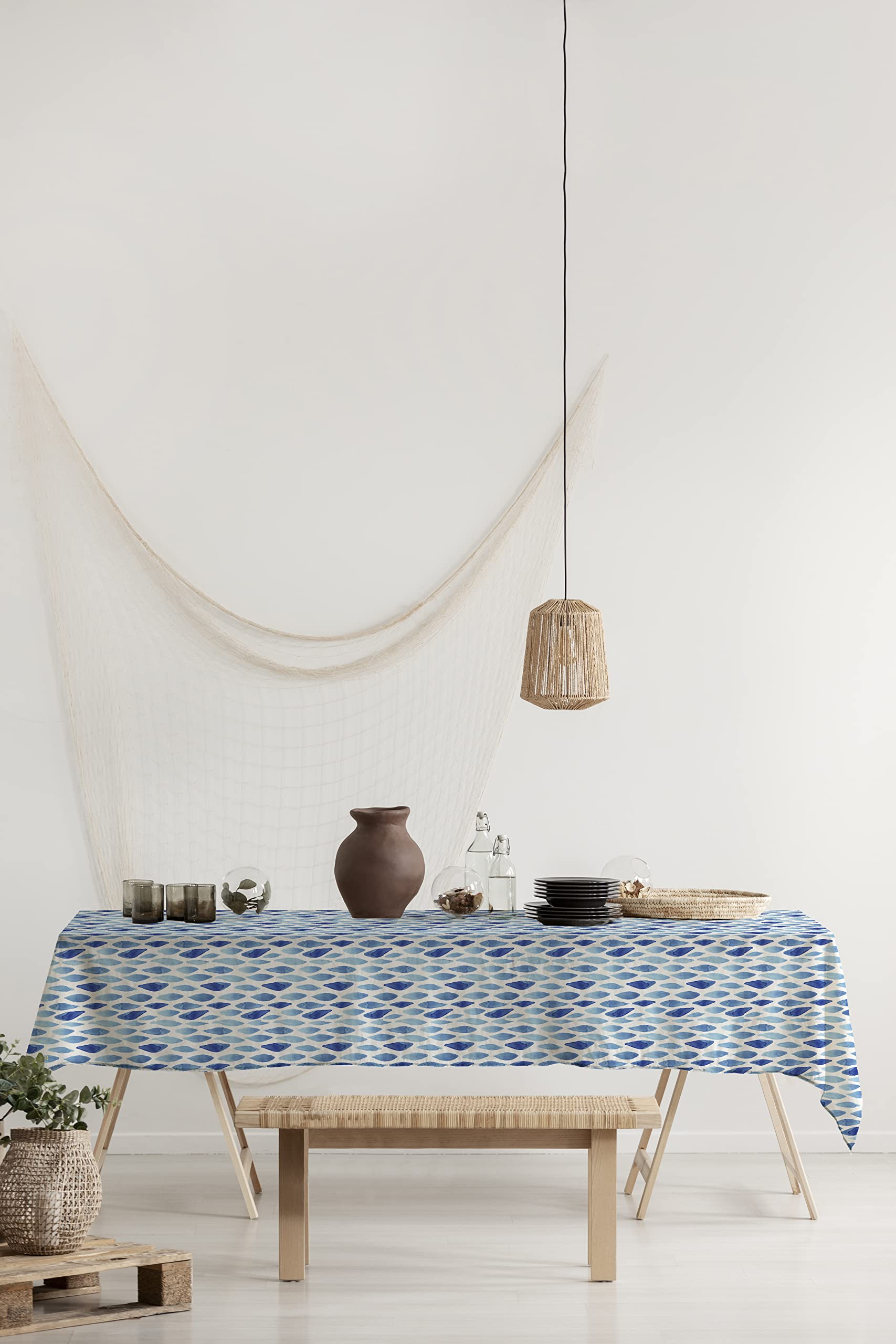 GEMITEX Made in Italy Waxed Fleece Tablecloth, Waterproof, Stain Resistant, Trendy, Practical, Durable, Hygienic, Furnishes and Protects Your Table at Home, Patio, Garden, Boat, Beach