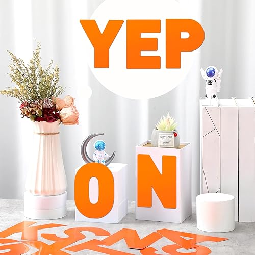 Miniatura 9 de Seajan 184 letras de vinilo grandes de 6 pulgadas, letras grandes del alfabeto, números y símbolos, autoadhesivas, extraíbles para aula, ventana,