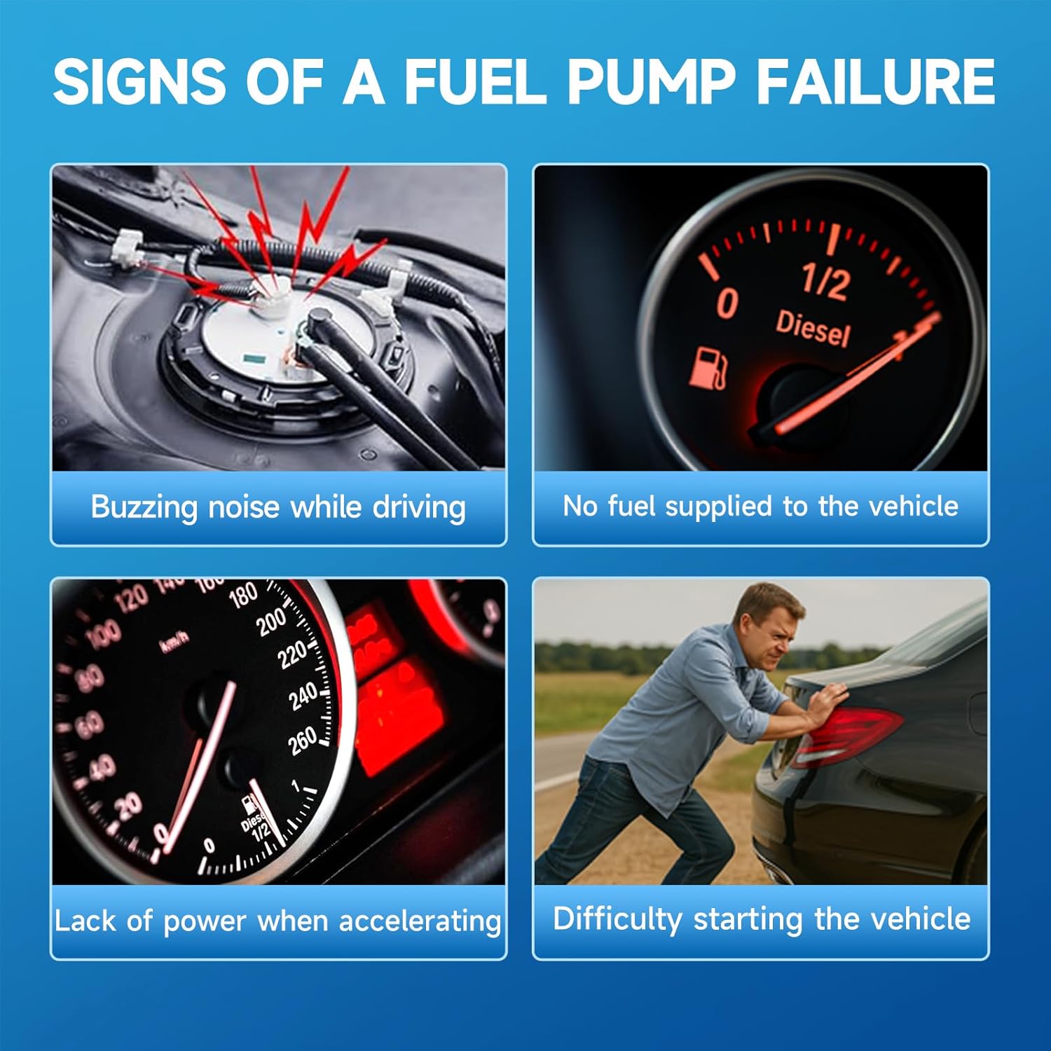 Rayten Fuel Pump Assembly FG0827 compatible with Mustang 2001 2002 2003 2004 3.8L 3.9L 4.6L, Gas High Performance E2301M P76505M SP2301M