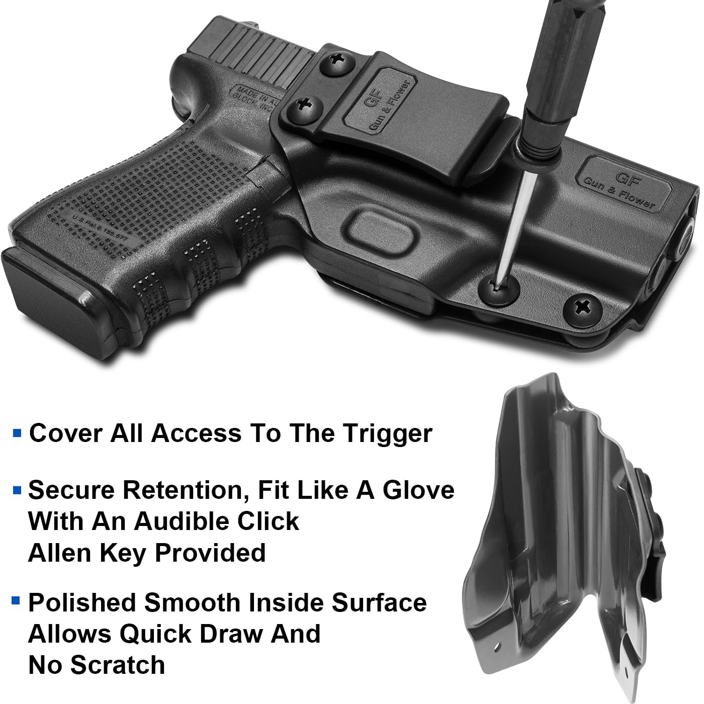 Amazon.co.jp: IWB Holster Compatible with Glock 19 19x 23 32