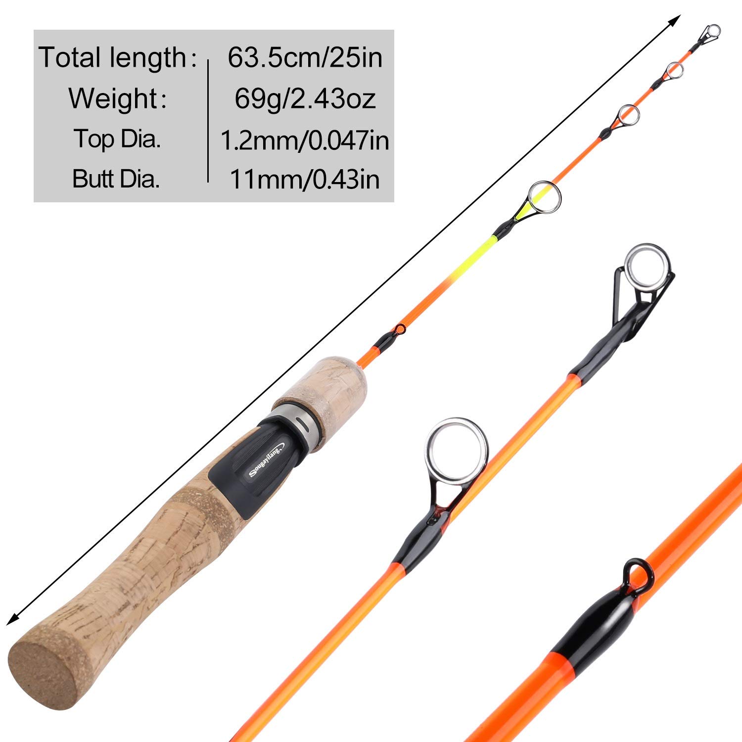 Kombinacje kołowrotków Odkryty zimowe krewetki lodowe wędki pręty Ultralight przenośne zimowe wędki Rękojeść Spinning Hard Fishing Rod Zestaw narzędzi wędkarskich
