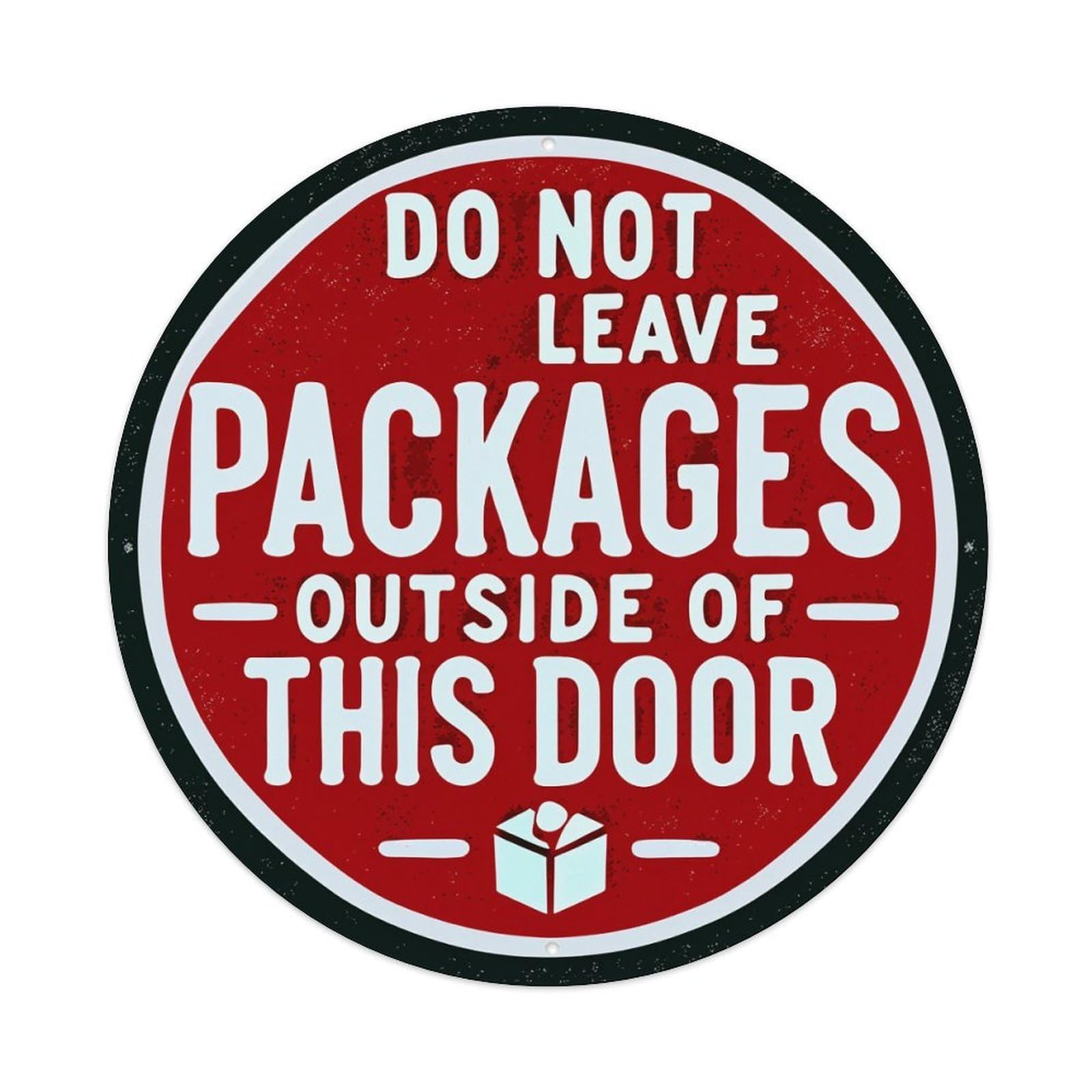 Jdfenggu Vintage Do Not Leave Packages Outside Of This Door Retro Metal Tin Sign, Metal Poster For Bar, Home, Man Cave, Kitchen, Laundry Room Art Decor 8X8 Inch