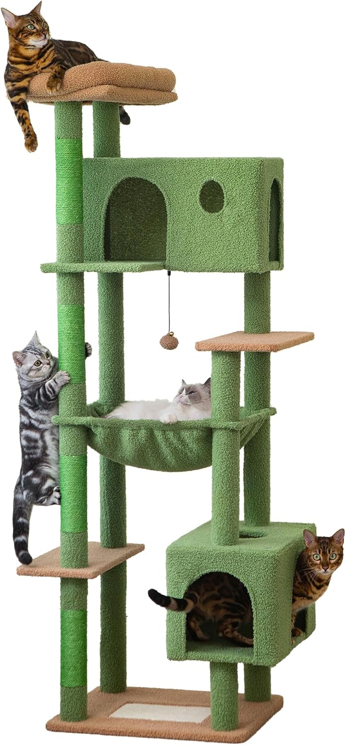 Meow Sir Large Cat Tree for Large Cats 70 Inches=180CM Multilevel Cat