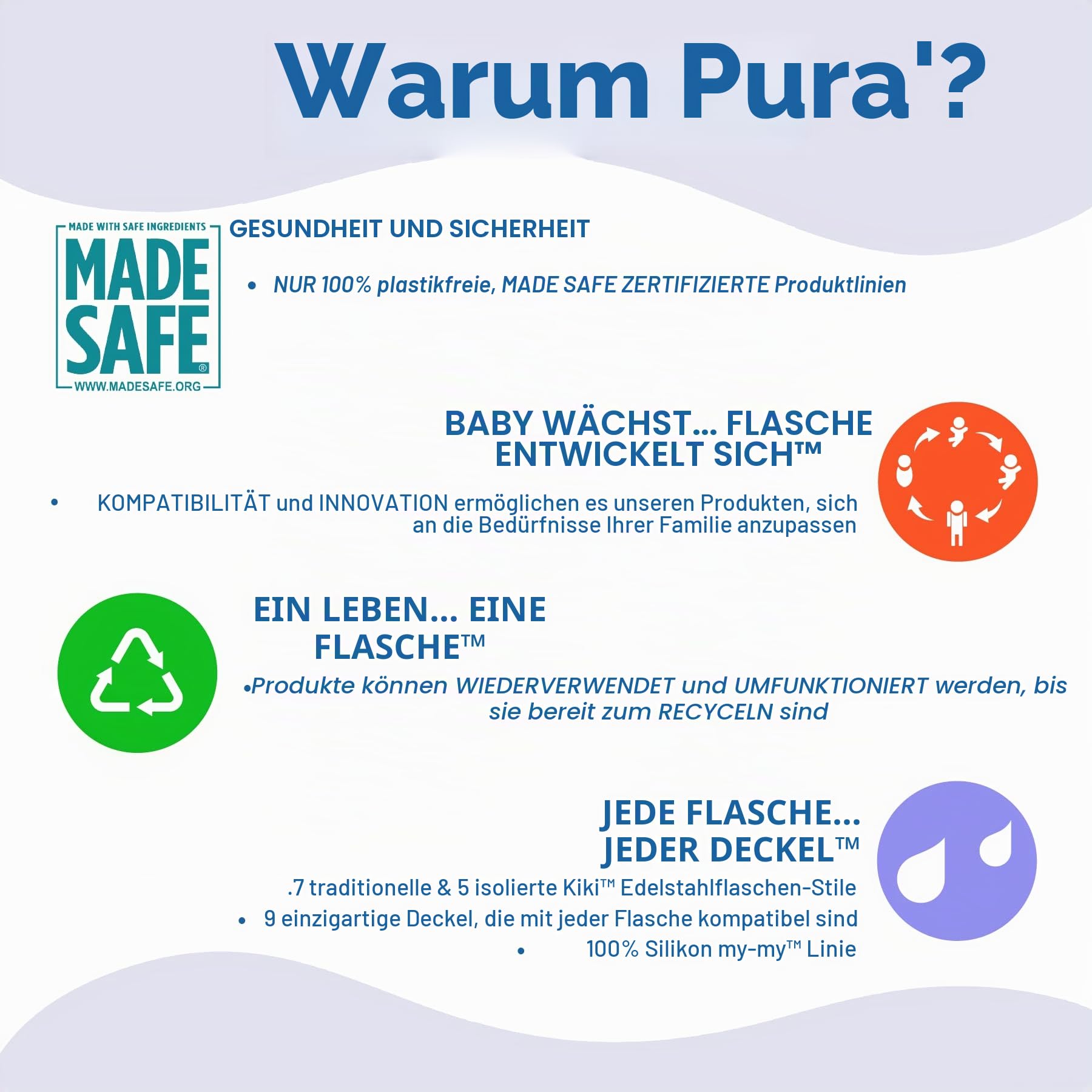 Pura Sport 16oz / 473ml Edelstahl Isolierte Wasserflasche mit Silikon Sport Flip Cap & Sleeve (Kunststoff ungiftig zertifiziert, BPA