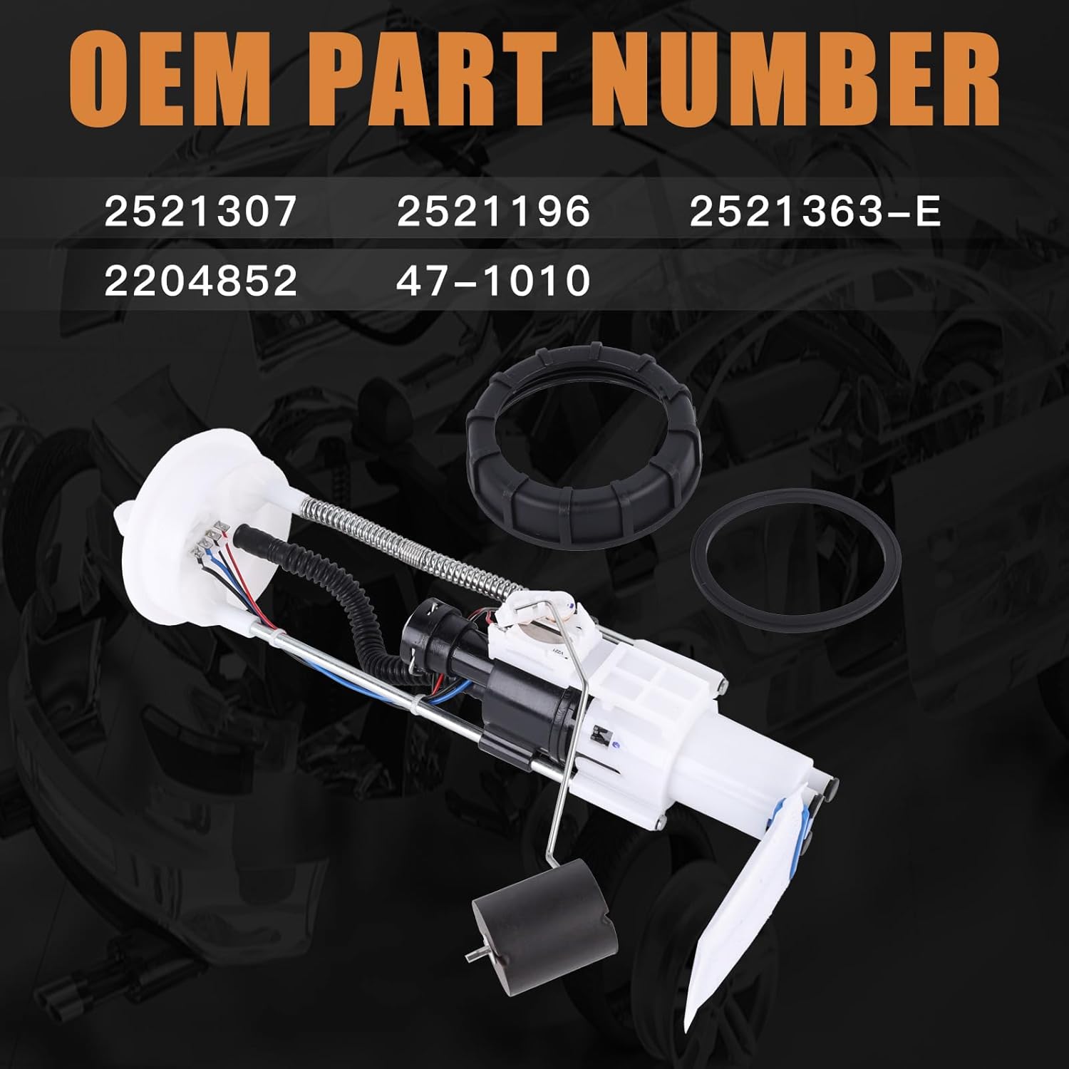 2204852 Fuel Pump Assembly 2521307 with Tank Seal fit for 2013-2019 Polaris Ranger 900 XP Crew EPS Ranger 900 Crew EPS Ranger 1000 XP Crew EPS Replaces 2521196, 47-1010, 2521363-E