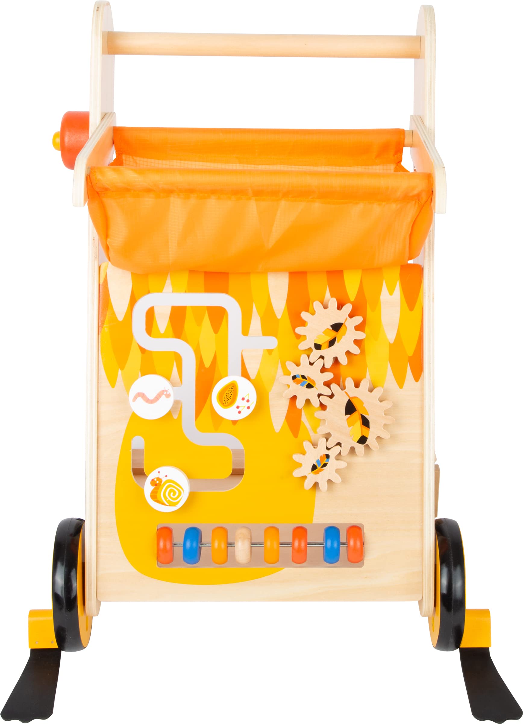 small foot Lauflernwagen Tukan aus Holz mit Bremssystem und vielseitigen Spielmöglichkeiten, für Kinder ab 1 Jahr, 11737