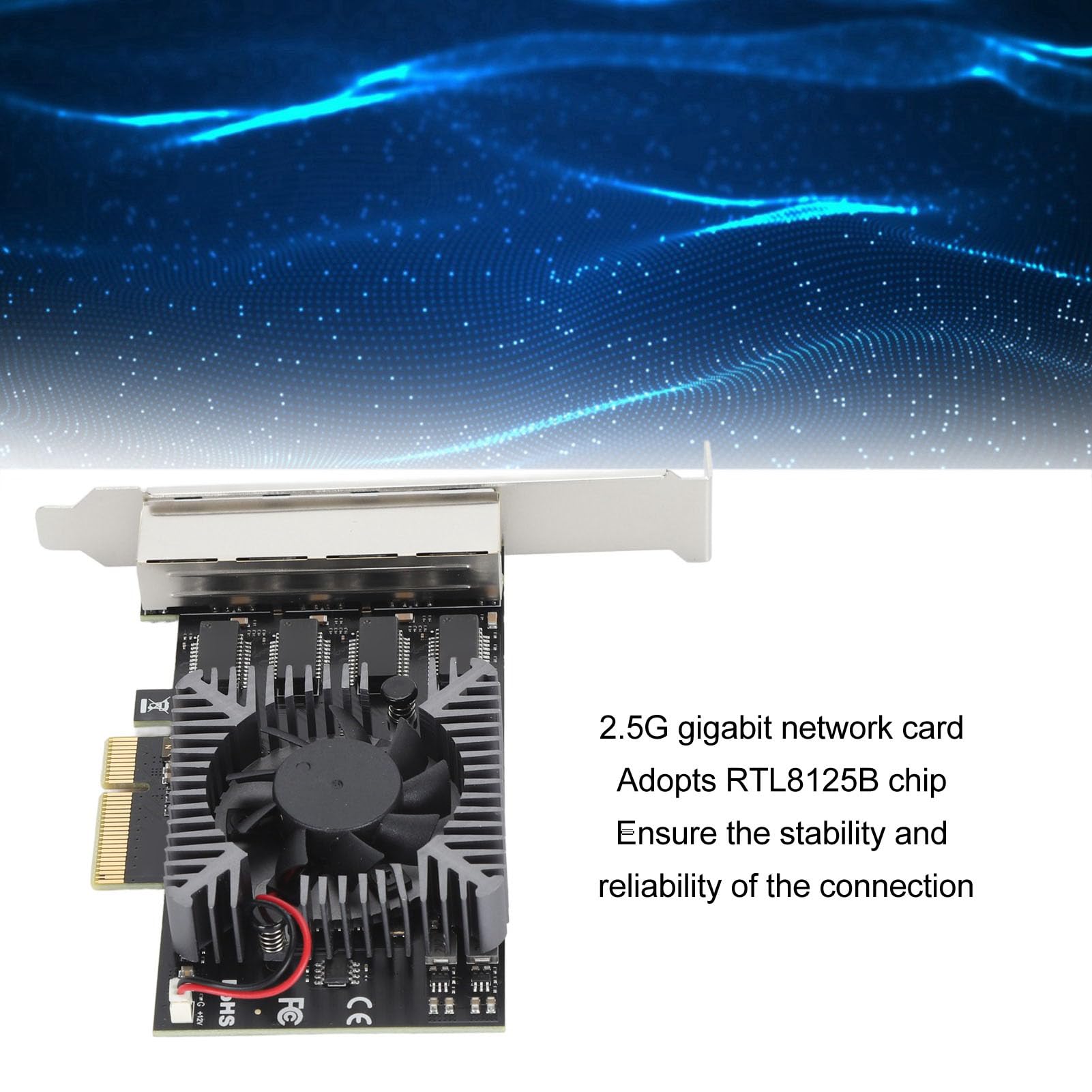Carte Réseau D'Ethernet de la Carte Réseau T PCIe de Réseau de 2.5Gbps PCIe pour Linux pour Windows Carte Réseau du Gigabit 2.5G, 4 Carte Réseau D'Ethernet du Gigabit PCIe de Port