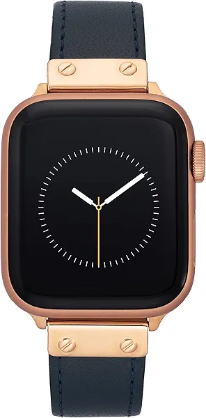 Anne Klein Leather Fashion Band for Apple Watch Secure, Adjustable, Apple Watch Band Replacement, Fits Most Wrists
