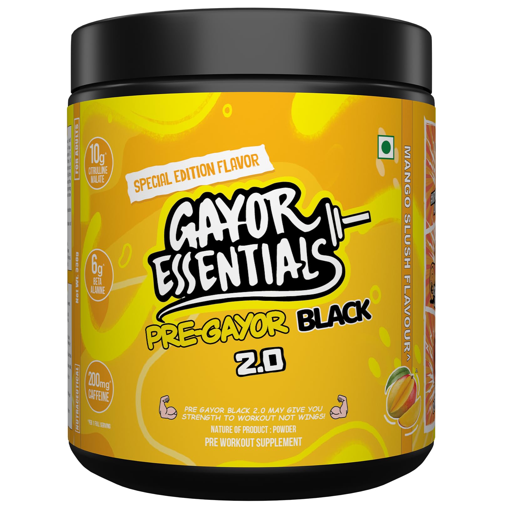 Pre Gayor Black 2.0 Optimally Dosed Pre-Workout (Cola,338g) — Amazon image 16