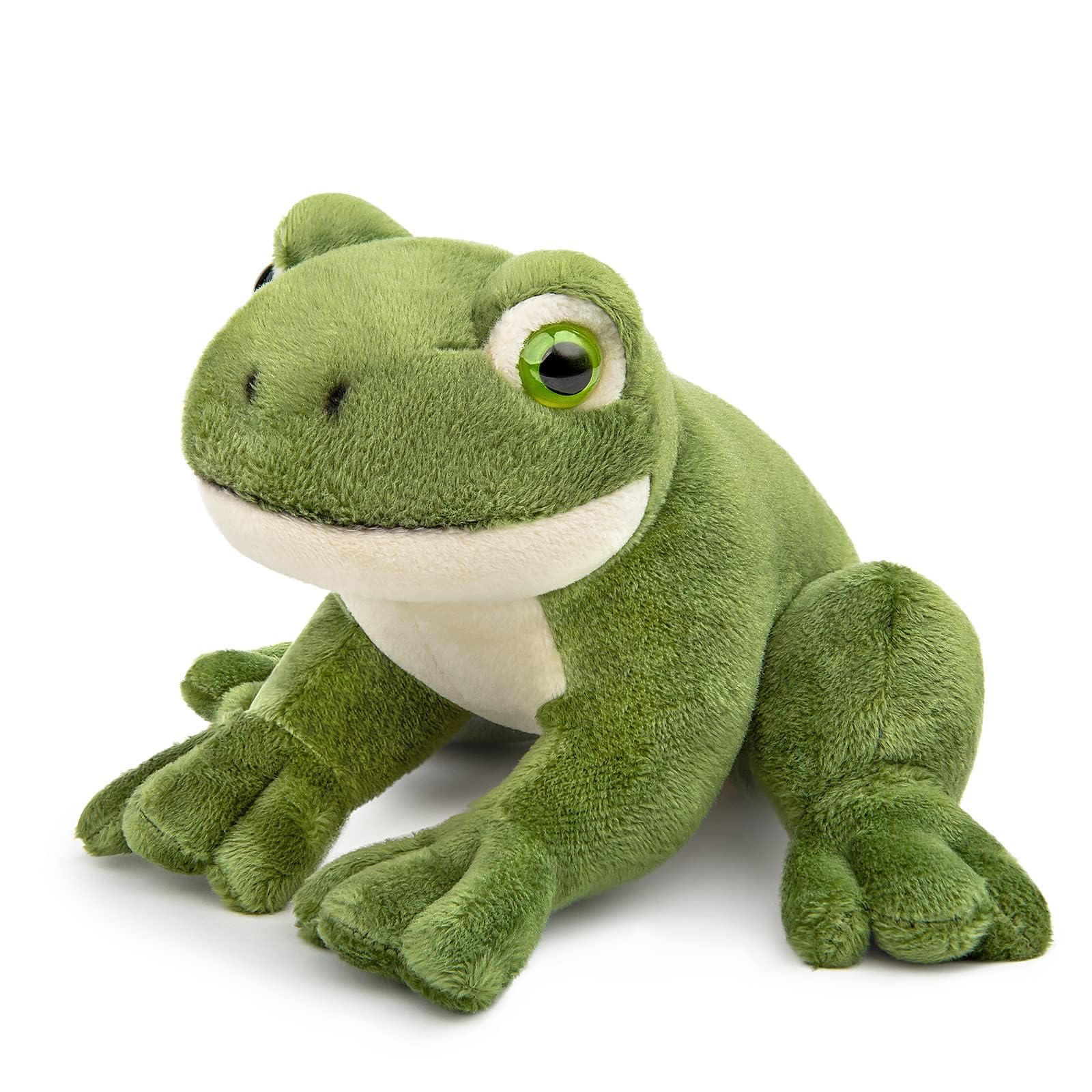 RLOMUTE Frog Plush Toy Soft, Frog Pillow Cute Amphibians Realistic Animal Toy-16cm/6.2”