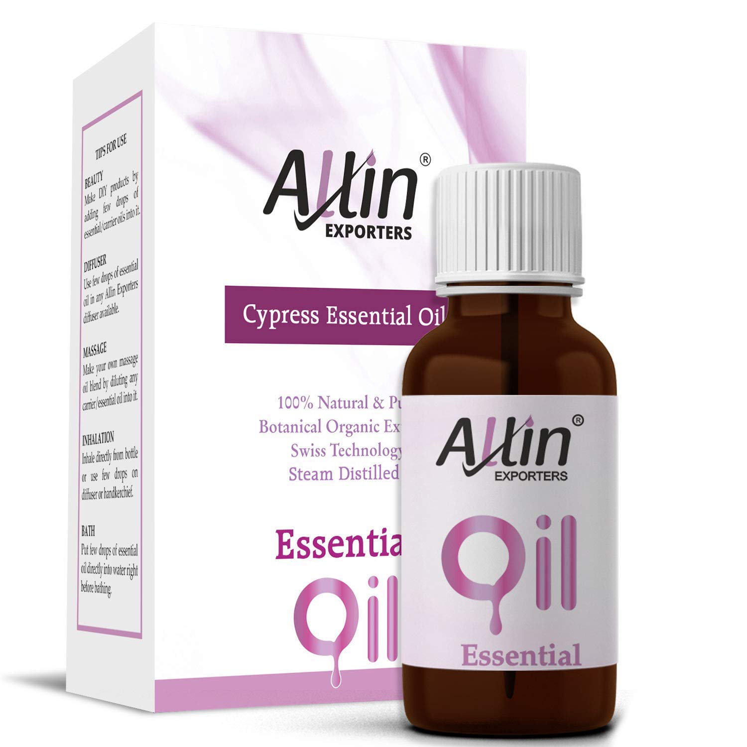 Allin Exporters Cypress Essential Oil Pure Natural, Undiluted Therapeutic Cypress Essential Oil for Skincare & Haircare Aromatherapy (30 ML)-image-21