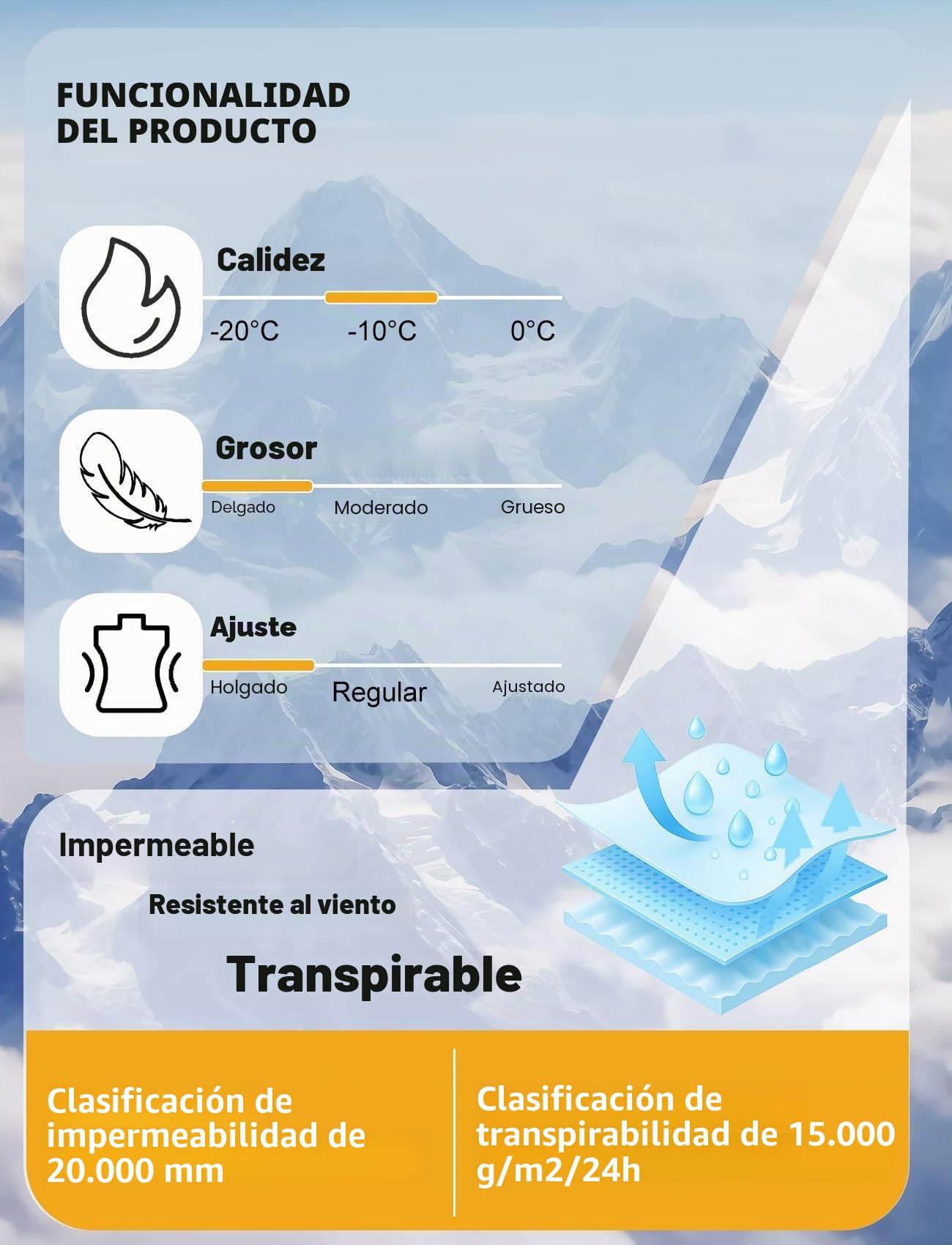 GSOU SNOW Hombres Mujeres Pantalones de Esquí Holgados Pantalones de Snowboard Baggy Pantalones de Nieve - Multibolsillos Impermeable Antiviento Transpirable Cálido