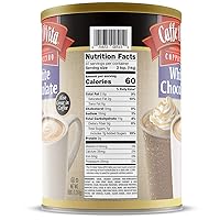 Vista 2 de Mezcla instantánea de cappuccino de chocolate blanco Caffe D'Vita - Polvo de chocolate blanco, sin gluten, sin colesterol, sin aceites hidrogenados