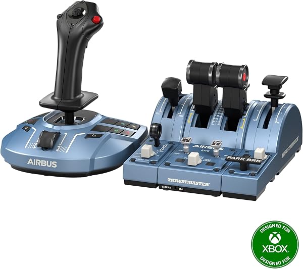 Thrustmaster TCA Captain Pack X Airbus Edition - Pack de Vuelo Completo para Xbox Series X|S y PC (Sidestick, Quadrant y Add-ons, Licencia Oficial Airbus) Azul/Negro - 2