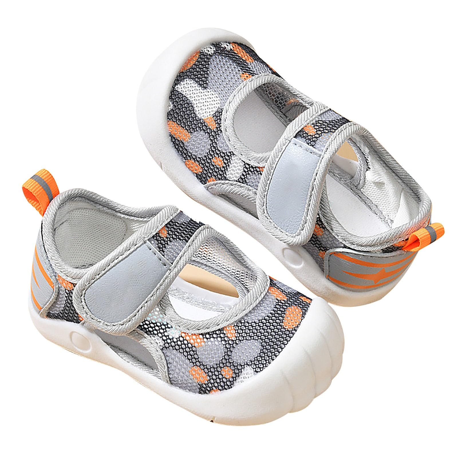 Infant Boys And Girls Baby Newborn Summer Sneakers Cute Dog Print Breathable Net Design Walking Summer Slippers for Kids (Grey, 4.5 Infant)