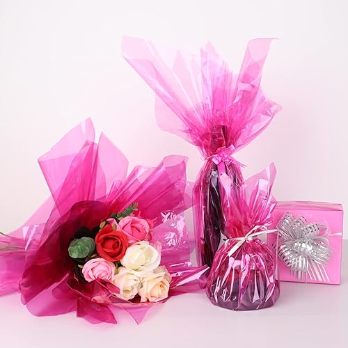 Vista 30 de CMFYHM Rollo de celofán negro iridiscente I de 34 pulgadas de ancho x 50 pies de largo, violonchelo colorido, perfecto para cestas, regalos