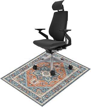 Vicview Vintage Office Chair Mat for Hardwood Floor - 36"x48" under Desk Rolling Anti-Slip gaming Mat
