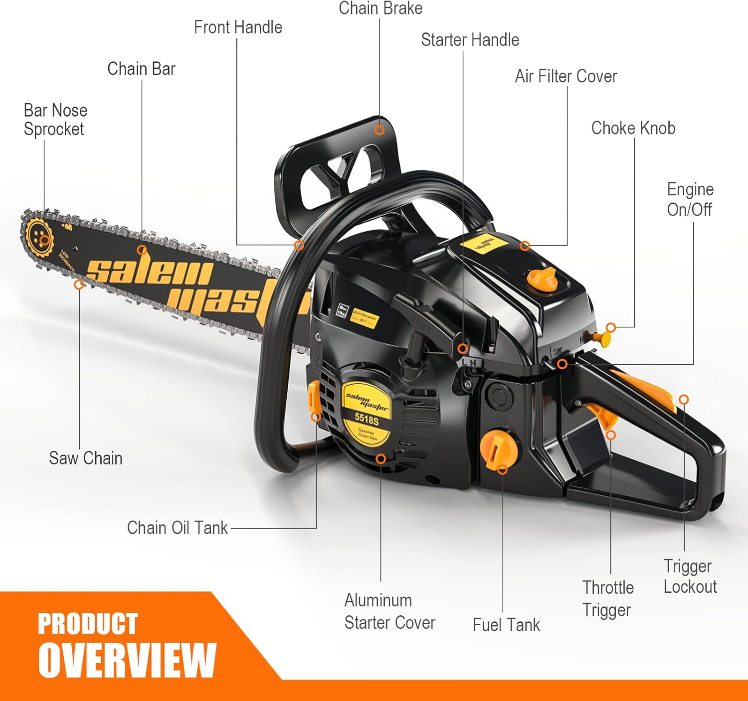 SALEM MASTER 20-Inch Gas Chainsaw 5518S User Manual