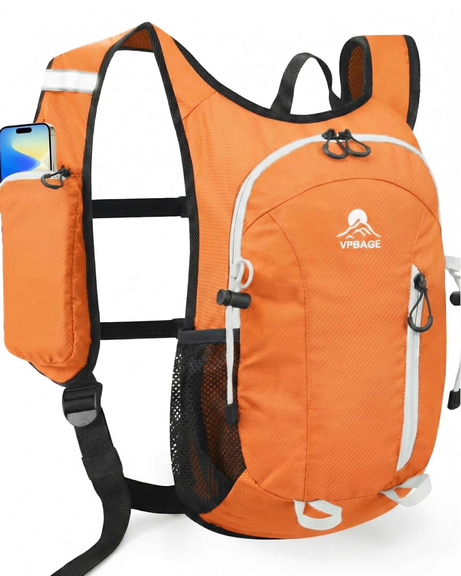 Foldable Small Hiking Backpack with 3 Strap Pockets – Lightweight 300D Spill-proof Daypack for Men Women – Packable Small Travel Backpack with Chest