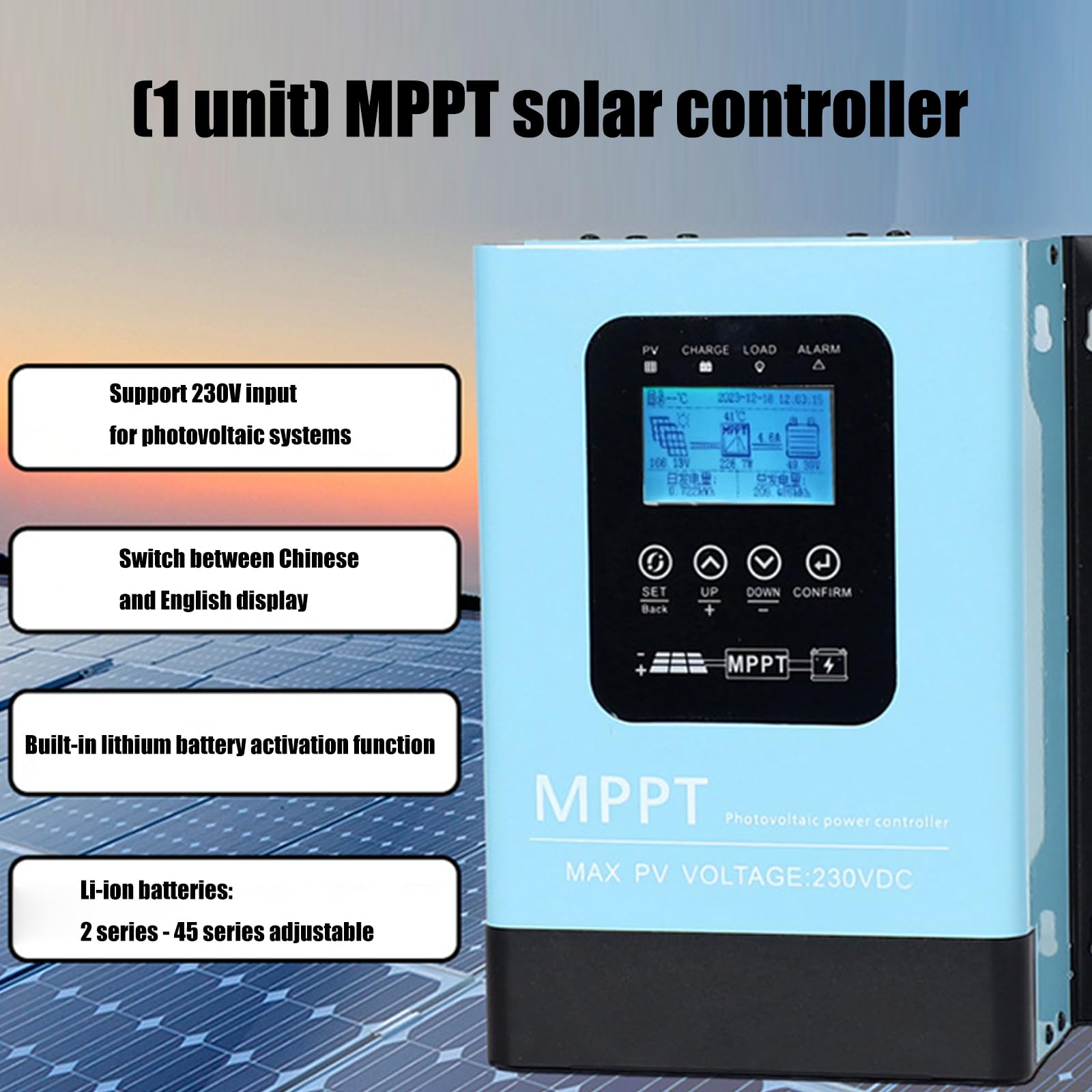 Controladores solares MPPT avanzados de alta eficiencia, detección eléctrica automática, controladores solares MPPT para batería