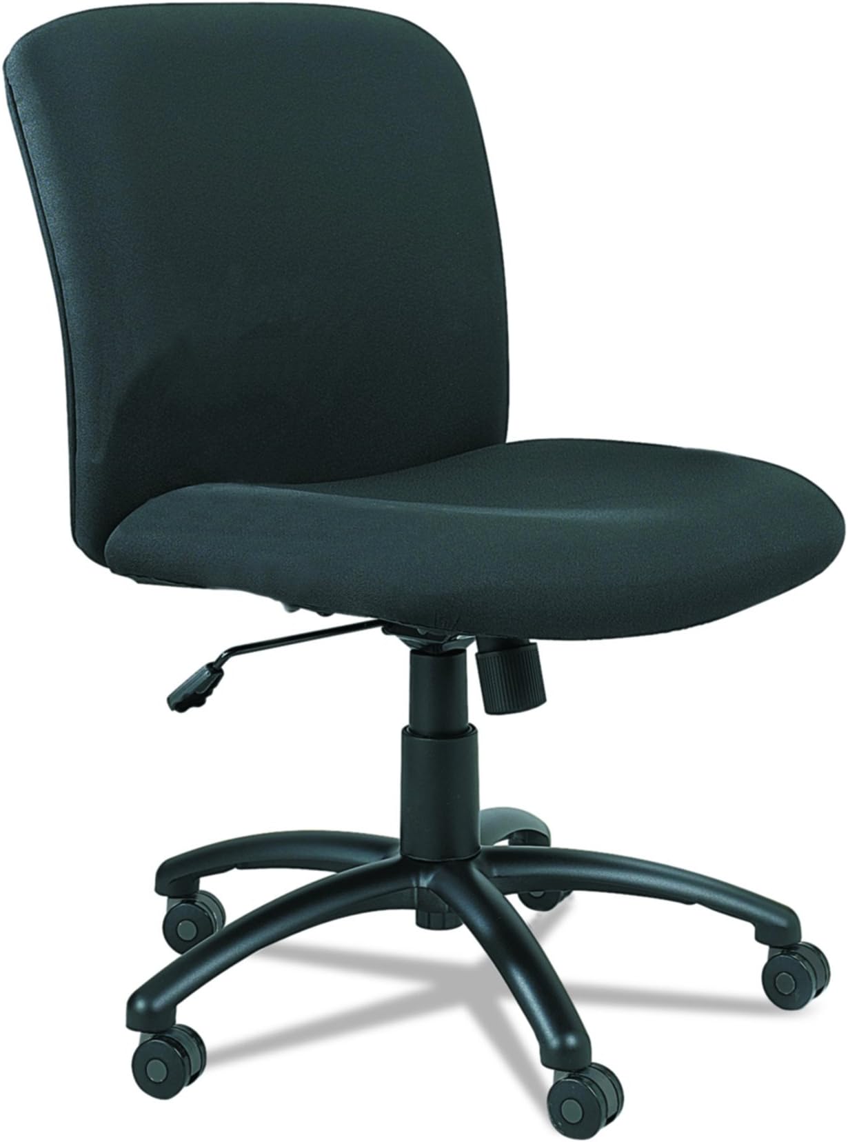 Safco Uber Office Chair, Heavy Duty Stool, 500 lbs Capacity, Ergonomic Mesh Back, 360 Swivel Seat, 5-Star Base, Big and Tall, Black