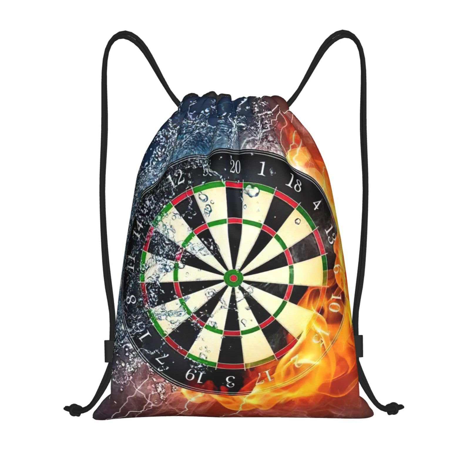 JEJEA Dart Board print Drawstring Backpack Drawstring Gym Bags Draw String Bags Backpack for Swimming, Beach