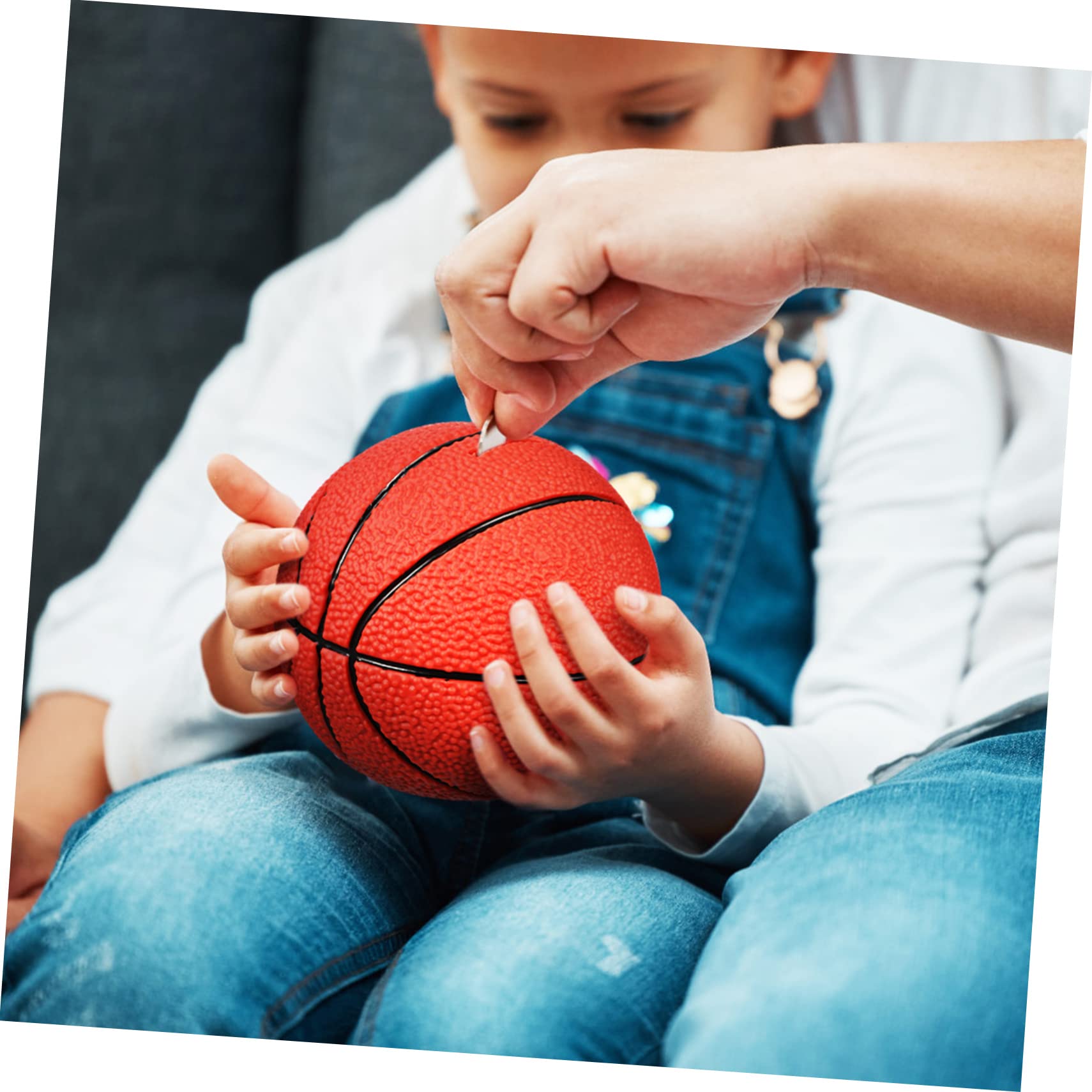 UPKOCH 2pezzi Salvadanaio Per Bambino Forma Di Pallone Da Basket e Calcio Salvadanaio Da Calcio Set Di Palline Sportive Barattolo Per Risparmio Di Denaro