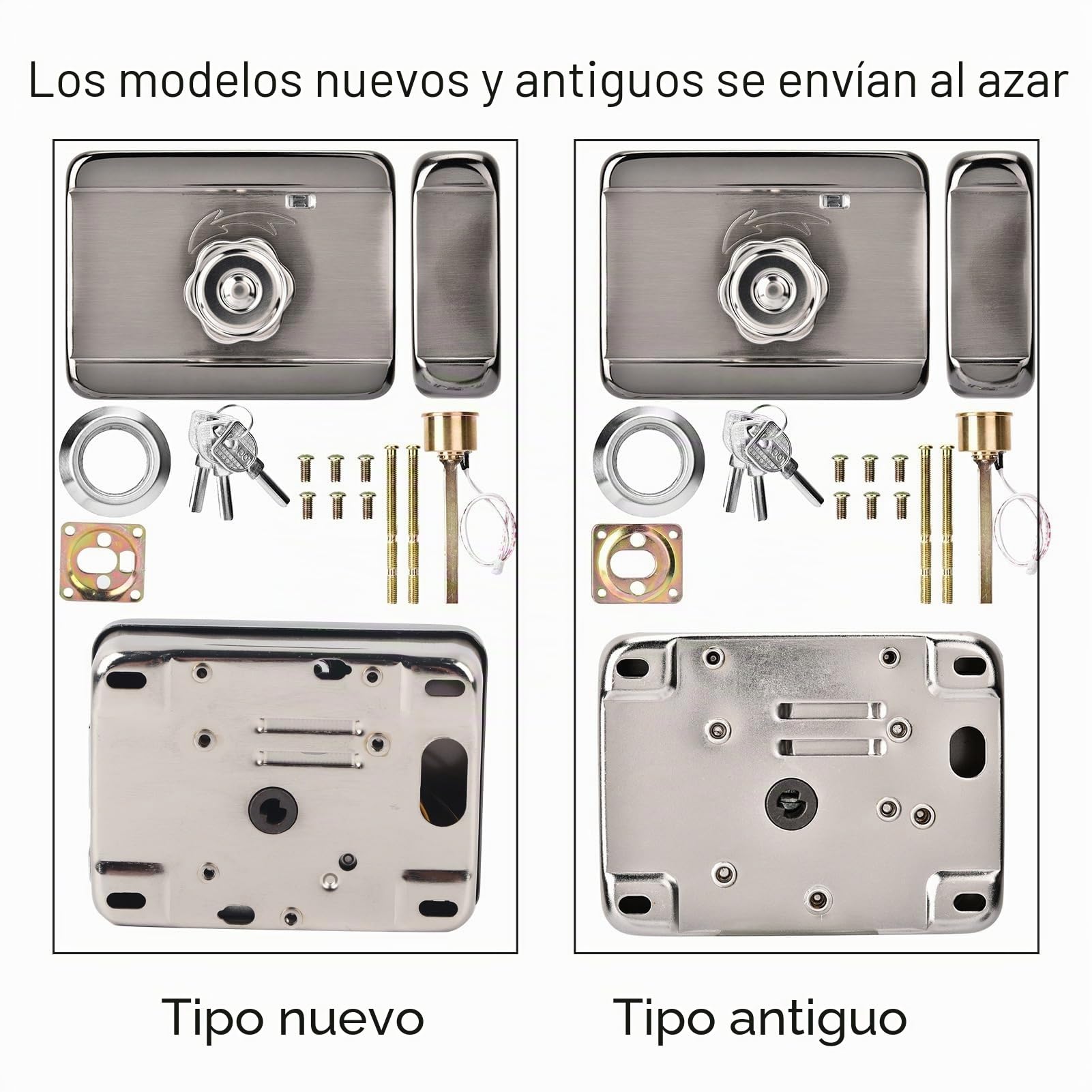 Cerradura Puerta Electrónica, Cerradura De Puerta Inteligente Protección Doble Cerradura De Cabeza única Plateada Con Luz Indicadora