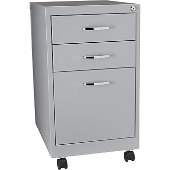 Amazon Com Hirsh Soho 19 In Deep 3 Drawer Mobile Filing Cabinet In Platinum Office Products