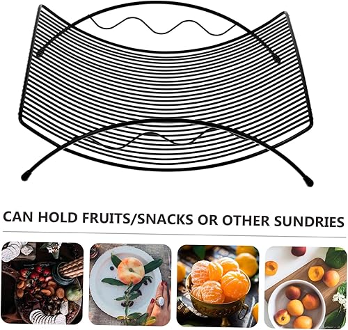 Miniatura 3 de DECHOUS Cesta de frutas de metal para decoración del hogar, bandeja de frutas para encimera, soporte de frutas, decoración de mesa, mesa rústica,