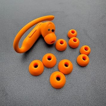 5 Pair Replacement Earbuds Ear Tips Compatible with Beats Powerbeats Pro 2 / Solo Buds/Fit Pro/Studio Buds/Studio Buds+, Powerbeats Pro 2 Replacement Earbuds (XS/S/M/L/XL) (Orange)